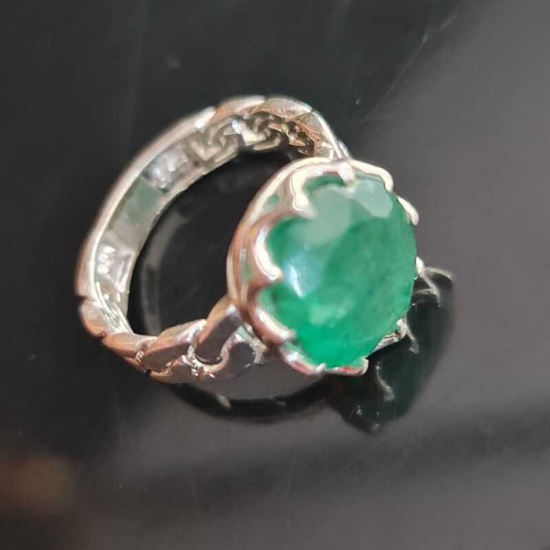 انگشتر نقره سنگ جید طبیعی