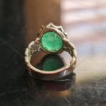 انگشتر جید سبز طبیعی