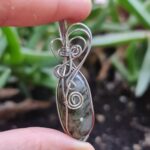 آویز گردنبند لابرادوریت طبیعی