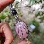 گردنبند سنگ کوارتز صورتی