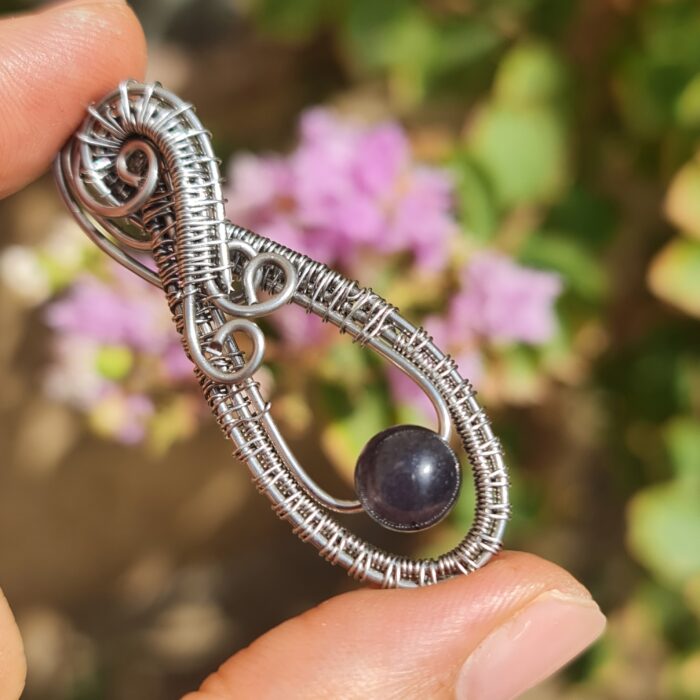 گردنبند مهره سنگ طبیعی