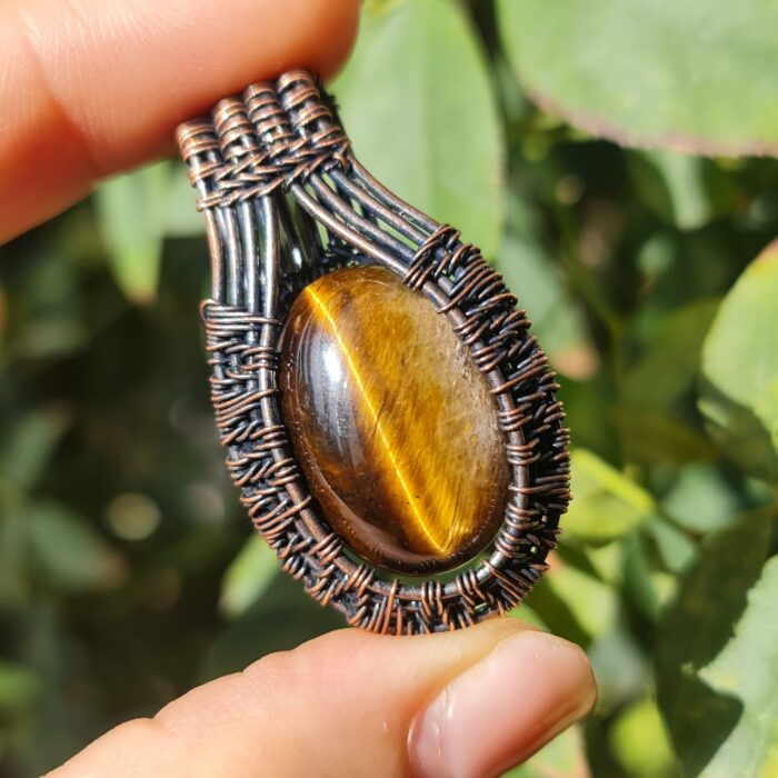 cheshme-babr3 گردنبند سنگ چشم ببر مسی