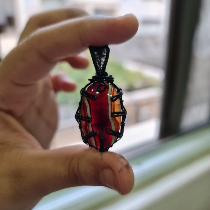 گردنبند عقیق دست ساز