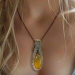 آویز سنگ شرف الشمس با رکاب دست ساز