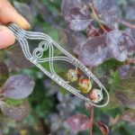 گردنبند سنگ جاسپر سه مهره