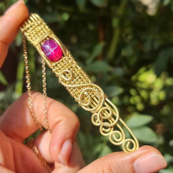 گردنبند سنگ یاقوت استار