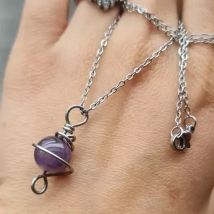 گردنبند کهشکانی به مهره آمیتیست