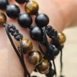 دستبند چشم ببر و اونیکس با گره آسانسوری