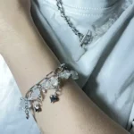 نیم ست گردنبند و دستبند سنگ کوارتز