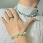 ست گردنبند و دستبند سنگ آمازونیت