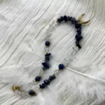 گردنبند سنگ اصل لاجورد و هلال ماه