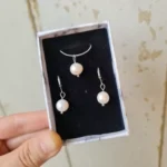 ست گردنبند و گوشواره مروارید استیل