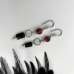 گوشواره اونیکس و عقیق سرخ