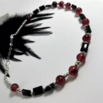 گردنبند سنگ عقیق سرخ و اونیکس