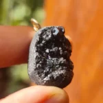 آویز گردنبند سنگ کوارتز سیاه