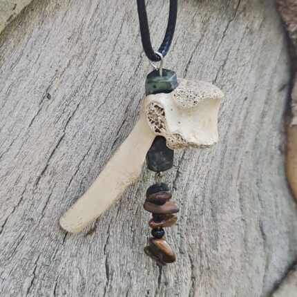 آویز مردانه سنگ چشم ببر و یشم