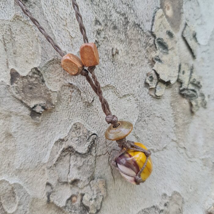 آویز جاسپر موکائیت بافت دست