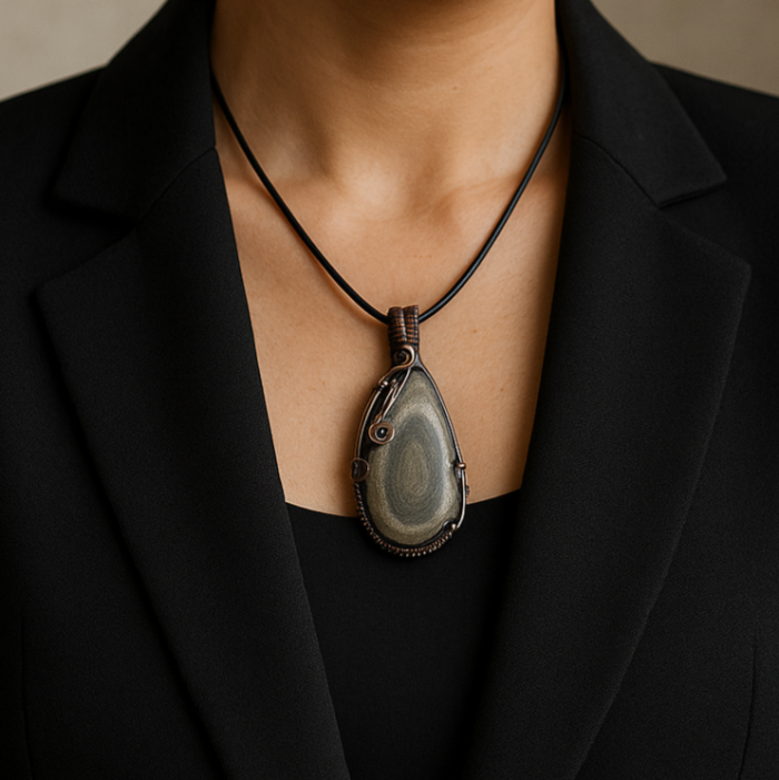 گردنبند سنگ طبیعی