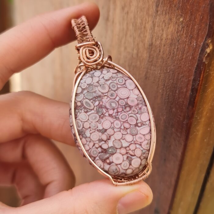 آویز سنگ جاسپر سیارکی