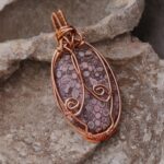 آویز سنگ جاسپر سیارکی