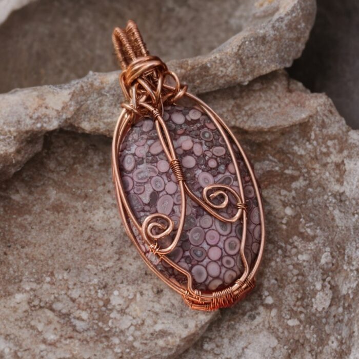 آویز سنگ جاسپر سیارکی