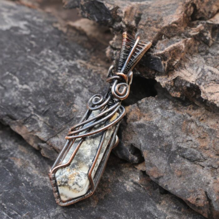 گردنبد پاندول با رکاب مس دست ساز