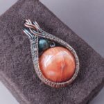 گردنبند مردانه سنگ عقیق سلیمانی