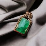 گردنبند سنگ جید سبز