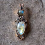 گردنبند سنگ لابرادوریت طبیعی