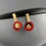 گوشواره طلایی مرجان طبیعی