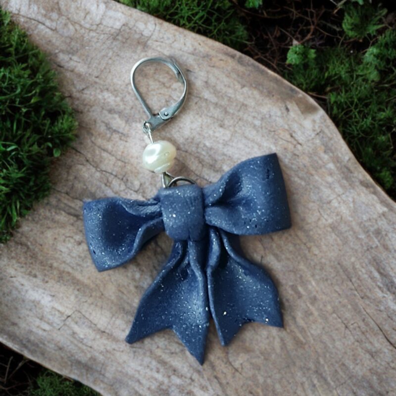 گوشواره مرواریدی پاپیون دار