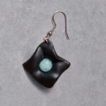 گوشواره آکوامارین با سنگ طبیعی