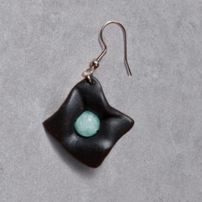 گوشواره آکوامارین با سنگ طبیعی