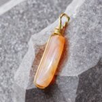 گردنبند مینیمال سنگ عقیق