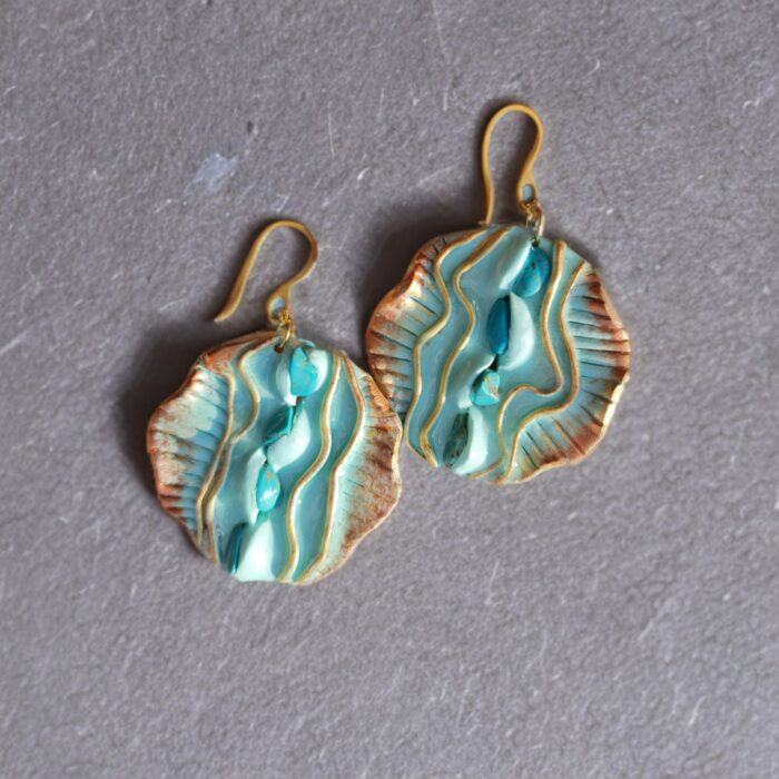 گوشواره سنگ فیروزه