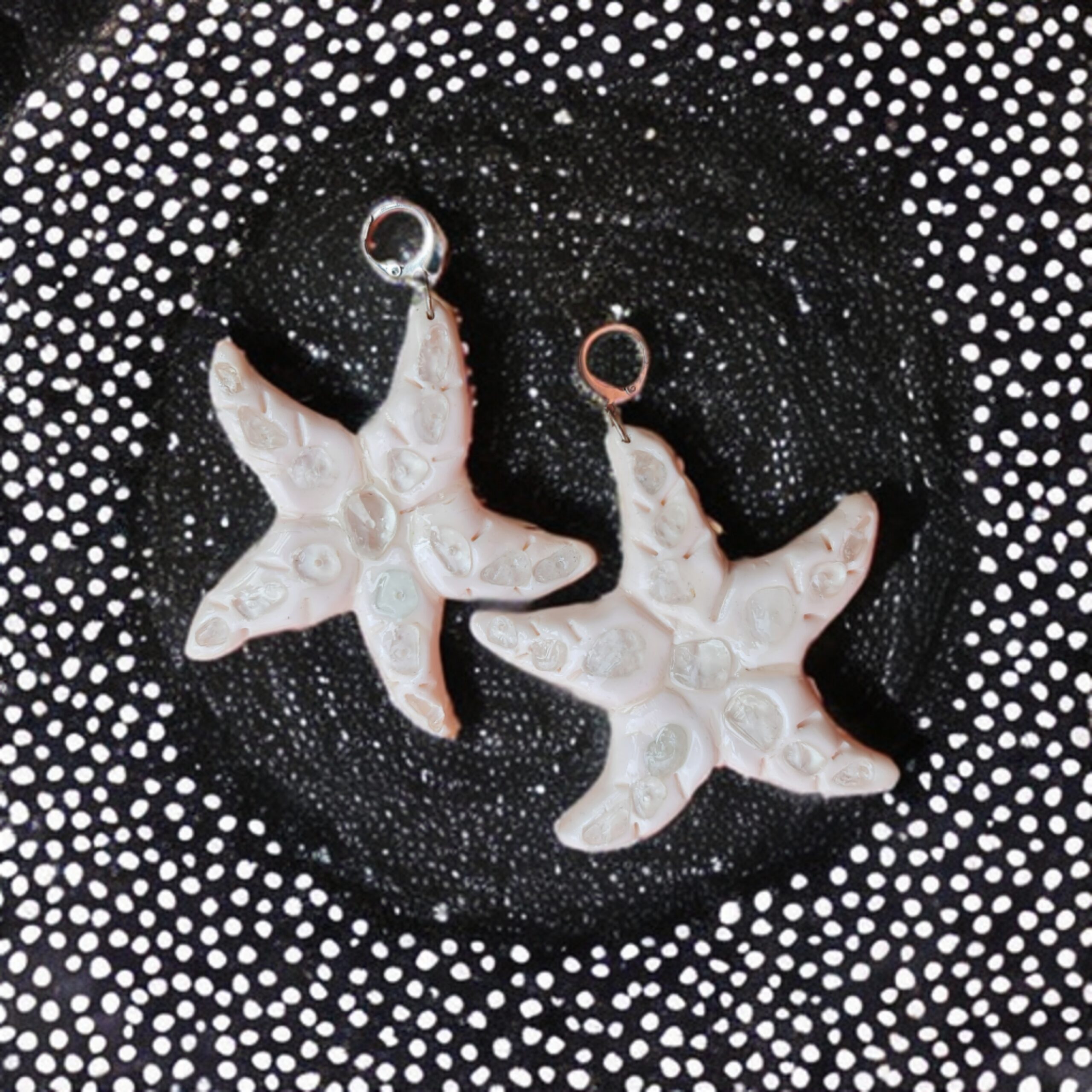 گوشواره سنگ کوارتز ستاره دریایی