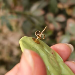 گوشواره سنگ اصل عقیق خزه ای