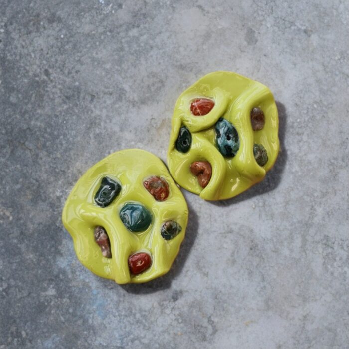 گوشواره عقیق خزه ای اصل