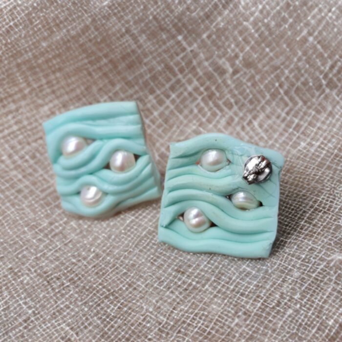 گوشواره مروارید طبیعی میخی