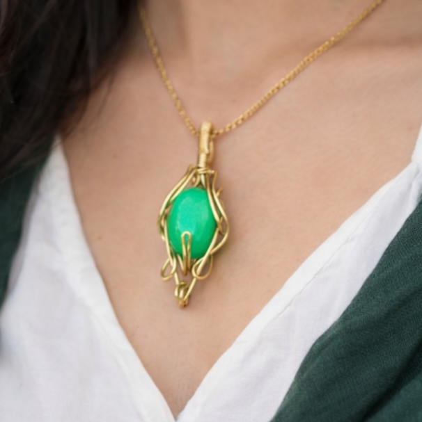 آویز سنگ یشم اصل