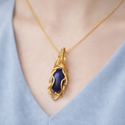 آویز سنگ لاجورد اصل افغان