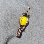 آویز گردنبند جید زرد