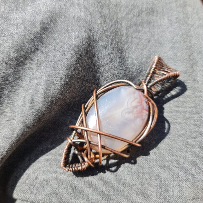 آویز سنگ عقیق سلیمانی