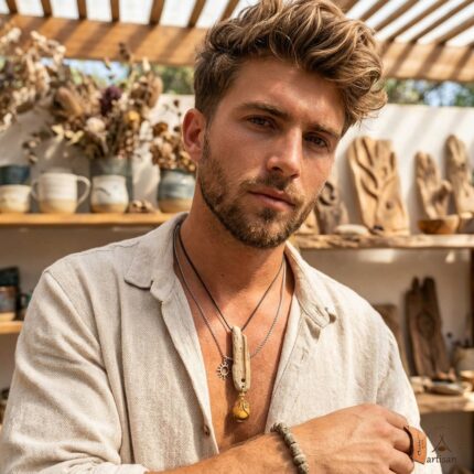 گردنبند سنگ و چوب