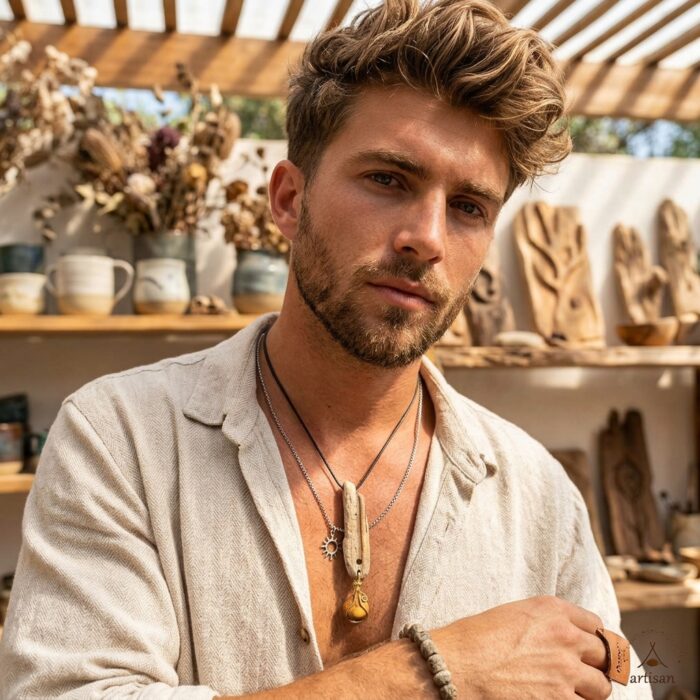 گردنبند سنگ و چوب