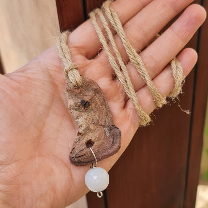 آویز گردنبند سنگ مهره و بوهمی